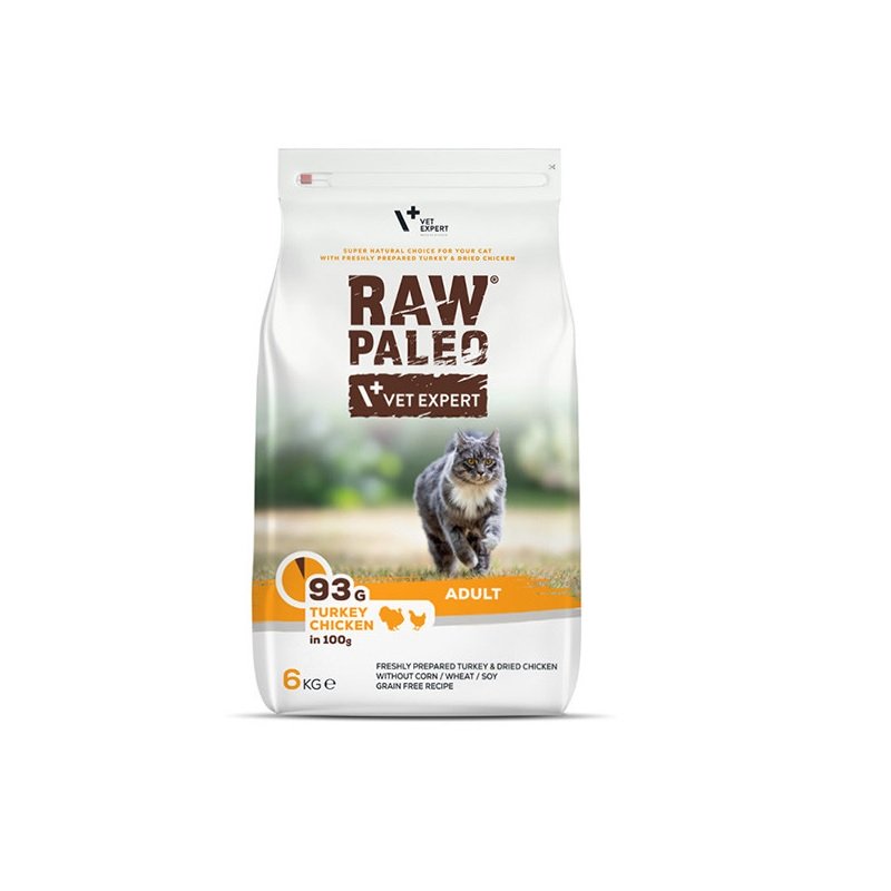 VETEXPERT Raw Paleo Adult cat tītars