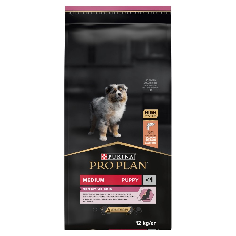 PURINA PRO PLAN Medium Puppy Sensitive Skin 12 kg Fera24.lv
