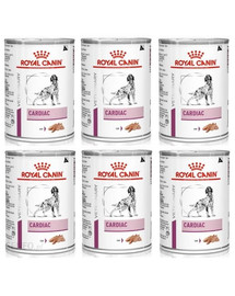 ROYAL CANIN Cardiac Canine mitrā barība pieaugušiem suņiem ar sirds mazspēju, 410 g x 6