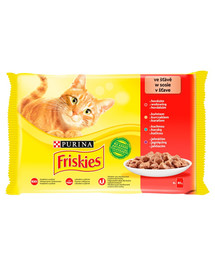FRISKIES mėsos miksas Mulipack 4x85g drėgnas kačių maistas