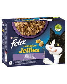 FELIX Sensations Jellies Mix garšas želejā 72x85g mitra kaķu barība