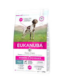 EUKANUBA Daily Care Working & Endurance 2,5 kg barība darba suņiem ar augstām enerģijas un uzturvielu prasībām.
