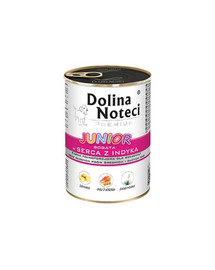 DOLINA NOTECI Premium Junior Small Breeds tītara sirds un zosu aknas 400 g