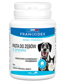 FRANCODEX Pulveris - zobu pasta, 70 g, suņiem un kaķiem