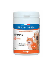 FRANCODEX Vitamīni suņiem un kaķiem, 60 tabletes
