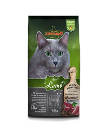 LEONARDO Adult Lamb & Rice pieaugušiem kaķiem ar jutīgumu pret barību vai alerģiskiem kaķiem 7,5 kg