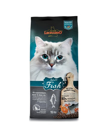 LEONARDO Adult Ocean Fish & Rice 15 kg jūras veltes - lasis, rīsi, pieaugušiem kaķiem.