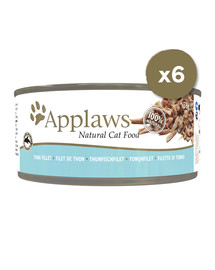 APPLAWS Cat Tin kaķu barība tunča fileja 6 x 70 g