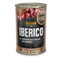 BELCANDO Super Premium Iberico 6 x 400 g cūkgaļa, aunazirņi un mellenes
