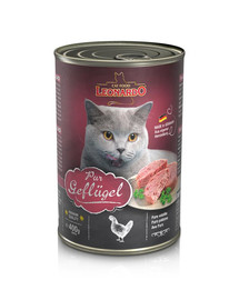 LEONARDO Quality Selection ar mājputnu gaļu kaķiem 6 x 400 g