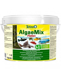 TETRA Algae Mix 10 l Pilnvērtīga aļģes saturoša barība dekoratīvo auguēdāju zivju ikdienas barošanai.