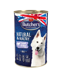 BUTCHER'S Natural&Healthy Dog ar jēra gaļas un rīsu pastēti 1200 g