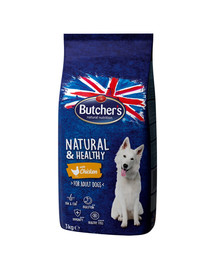 BUTCHER'S Natural&Healthy Dog sausā barība ar vistas gaļu 3 kg