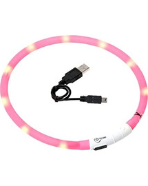 KARLIE FLAMINGO Led suņu apkakle 70 cm Rozā krāsā