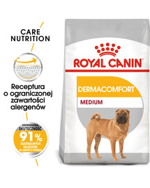 ROYAL CANIN Medium Dermacomfort 12 kg sausā barība pieaugušiem vidēja lieluma suņiem ar jutīgu ādu