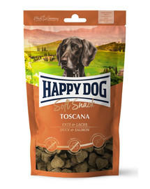HAPPY DOG Soft Snack Toscana 100 g pīles gaļa un lasis
