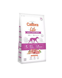 CALIBRA Dog Life pieaugušiem lielo šķirnu suņiem ar jēra gaļu 12 kg