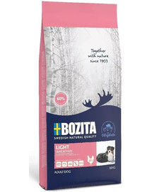 BOZITA Naturals Light bez graudiem, ar zemu tauku saturu, suņiem ar zemu aktivitāti / lieko svaru 10 kg