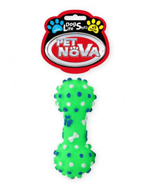 PET NOVA DOG LIFE STYLE rotaļlieta hantele 10,5 cm, zaļa