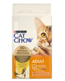 Purina Cat Chow pieaugušiem kaķiem ar vistu un tītaru 15 kg