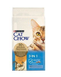 PURINA Cat Chow Īpaša mutes dobuma aprūpe 3v1 15 kg