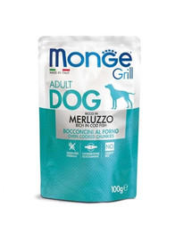 MONGE Grill mitrā suņu barība ar mencu 100 g