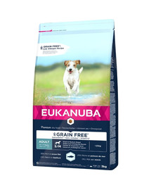 EUKANUBA Grain Free barība mazo un vidējo šķirņu suņiem 3 kg