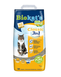 BIOKAT'S Classic 3w1 bentonīta kaķa pakaiši 18 L