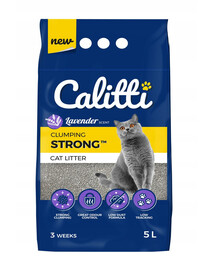 CALITTI Stiprs bentonīta kaķu pakaišs lavanda 20 l (4 gab. x 5 l)