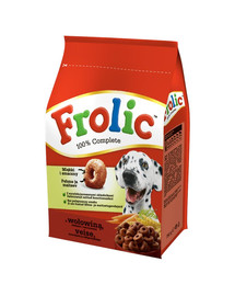 FROLIC 5x750g - sausā suņu barība ar liellopa gaļu, dārzeņiem un graudaugiem