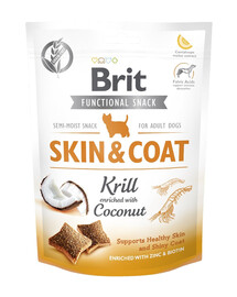 BRIT Care Dog Functional Snack skin&coat Krill 150 g Kārumi suņu ādas un spalvas stāvokļa uzlabošanai