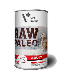 VETEXPERT RAW PALEO Adult beef 400 g šlapias maistas su jautiena 400 g