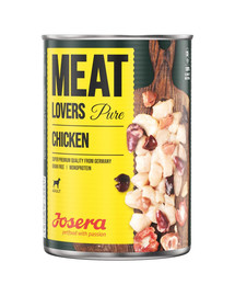 JOSERA Meatlovers vistas gaļa 6x800g + 2 bundžas Vistas gaļa un burkāni 400g BEZMAKSAS