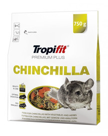 TROPIFIT Premium Plus pilnvērtīga barība šinšillām 2,5 kg