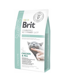 BRIT Veterinary Diets Cat Struvite Veterināra barība kaķiem ar urīnceļu traucējumiem 2 kg