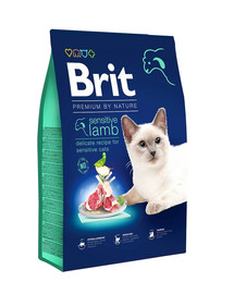 BRIT Cat Premium by Nature jutīgiem kaķiem ar jēra gaļu 8 kg