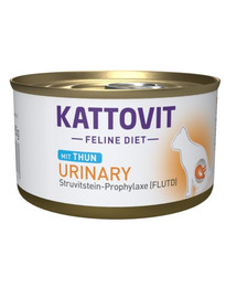 KATTOVIT Feline diēta kaķiem, ar tunci 85 g, urīnceļiem.