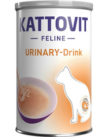 KATTOVIT Cat Diet Drinks Urinary Drink 135 ml ar vistas gabaliņiem/ Atkārtotu struvīta akmeņu gadījumā palīdz šīs dzeriens uzņemt pietiekami daudz šķidruma.