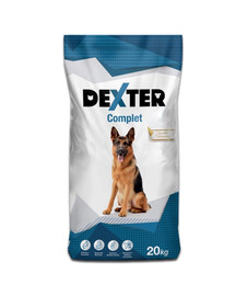 REX Dexter Complete 20kg lieliem šķirnes suņiem