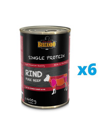 BELCANDO Single Protein Liellopa gaļa 6x400 g mitrā barība suņiem
