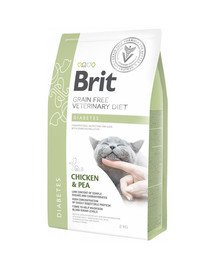 BRIT Veterinary Diets Cat Diabetes cukura diabēta uzturēšanai /ārstēšanai  2 kg
