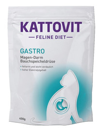 KATTOVIT Feline Diet Gastro 400 g. Gremošanas uzlabošanai.