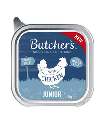 BUTCHER'S Original Junior suņu barība, ar vistas gaļu, pastēte, 150g