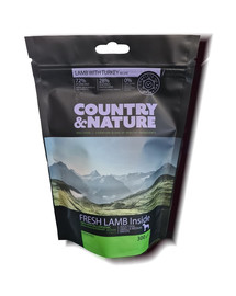 COUNTRY&NATURE Lamb with Turkey Recipe 300 g Mazo un vidējo šķirņu suņu barība ar jēra gaļu un tītaru gaļu