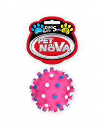 PET NOVA DOG LIFE STYLE Eža bumba 7cm rozā krāsā