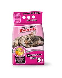 Benek Super Compact pakaiši kaķiem ar citrusaugļu aromātu 5 l