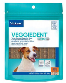 VIRBAC Veggiedent Fresh S (5-10 kg) suņu košļājamās rotaļlietas 15 gab.