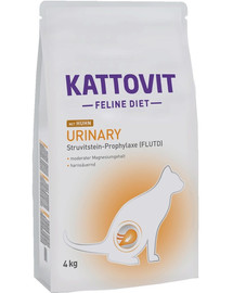KATTOVIT Feline Diet Urinary diēta kaķiem, ar vistas gaļu 4 kg, urīnceļiem.
