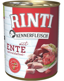 RINTI Kennerfleisch ar pīļu gaļu 800 g, bez graudaugiem