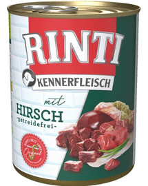 RINTI Kennerfleisch brieža gaļa, barība bez graudiem 800 g